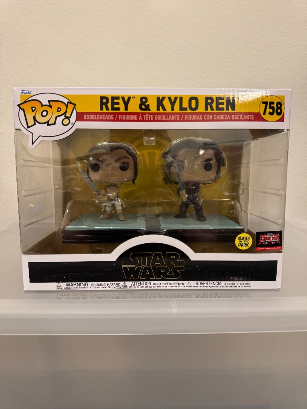 Funko Pop Moments Rey & Kylo Ren #758 GITD TargetCon 2025 Exclusive